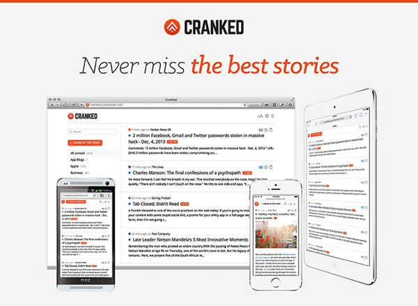 Cranked rss reader